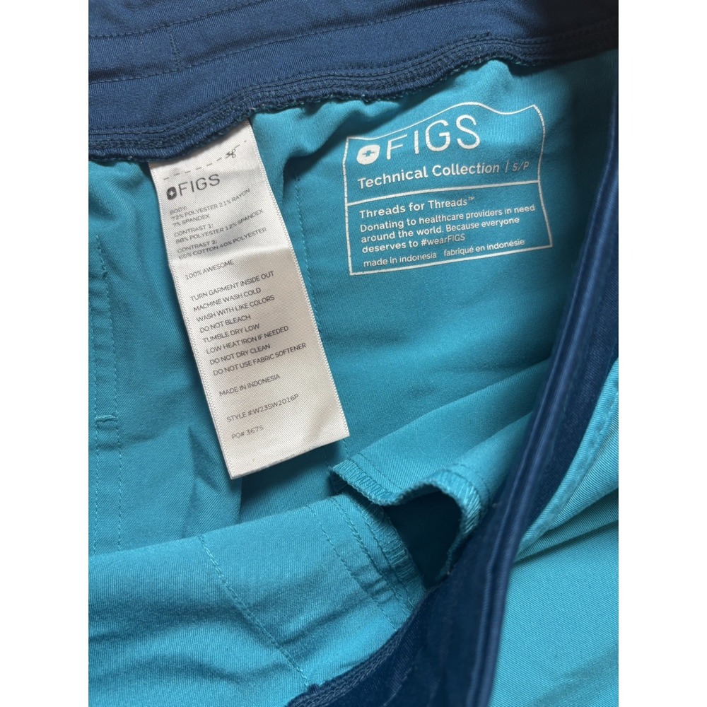 Figs Womens Scrub Set Teal Catarina Vneck Sm Zamora Jogger 2.0 S/Petite Limited - Picture 9 of 16